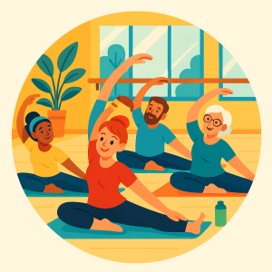 Barre au sol étirement 